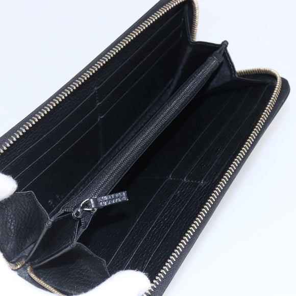GUCCI Long Wallet Leather Black 449347 Auth 154098