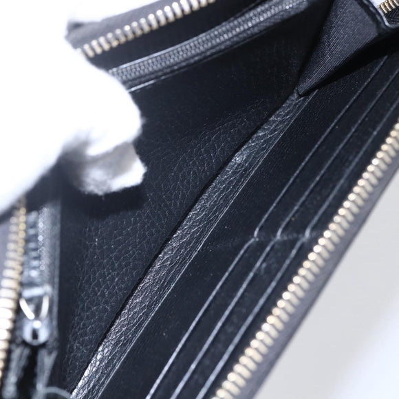 GUCCI Long Wallet Leather Black 449347 Auth 154098