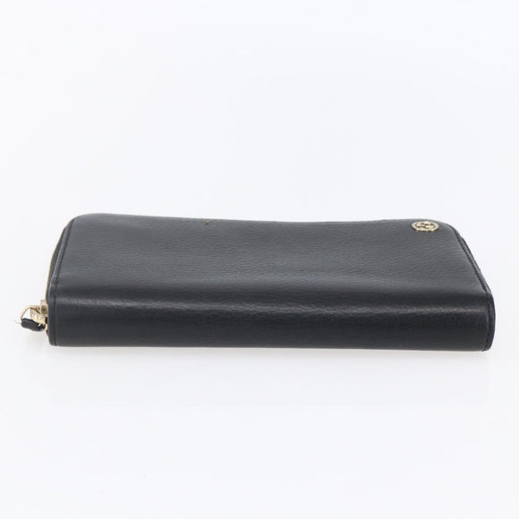 GUCCI Long Wallet Leather Black 449347 Auth 154098