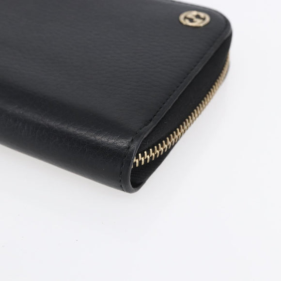 GUCCI Long Wallet Leather Black 449347 Auth 154098