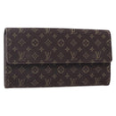 LOUIS VUITTON Monogram Mini Lin Portefeiulle Sarah Wallet M95234 LV Auth 154100-1