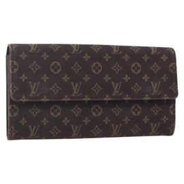 LOUIS VUITTON Monogram Mini Lin Portefeiulle Sarah Wallet M95234 LV Auth 154100