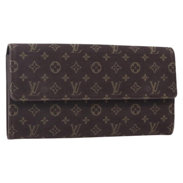 LOUIS VUITTON Monogram Mini Lin Portefeiulle Sarah Wallet M95234 LV Auth 154100