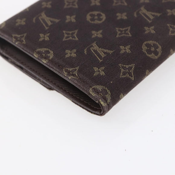 LOUIS VUITTON Monogram Mini Lin Portefeiulle Sarah Wallet M95234 LV Auth 154100