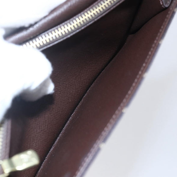 LOUIS VUITTON Monogram Mini Lin Portefeiulle Sarah Wallet M95234 LV Auth 154100