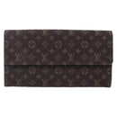 LOUIS VUITTON Monogram Mini Lin Portefeiulle Sarah Wallet M95234 LV Auth 154100-13