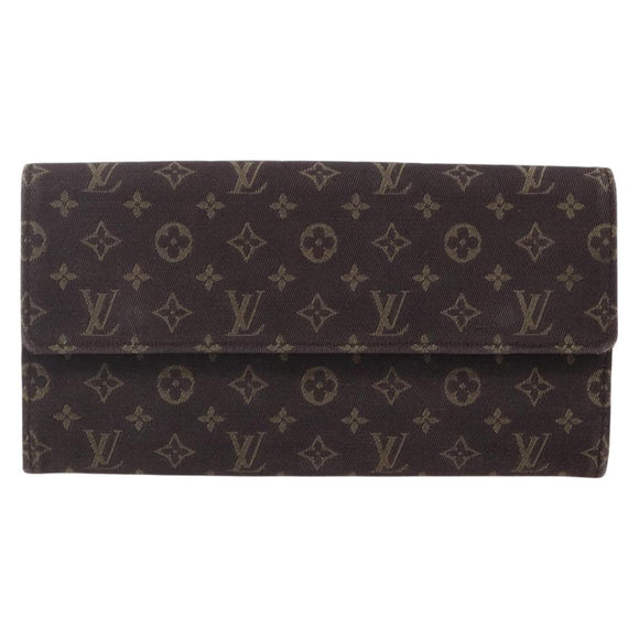 LOUIS VUITTON Monogram Mini Lin Portefeiulle Sarah Wallet M95234 LV Auth 154100