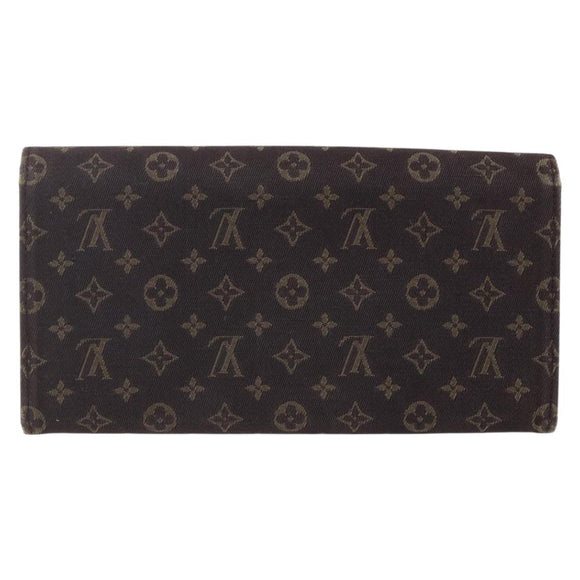 LOUIS VUITTON Monogram Mini Lin Portefeiulle Sarah Wallet M95234 LV Auth 154100