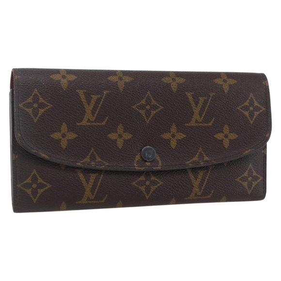 LOUIS VUITTON Monogram Portefeuille Emilie Wallet Pink M60697 LV Auth 154102