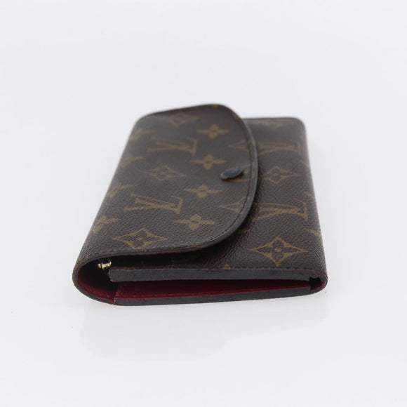 LOUIS VUITTON Monogram Portefeuille Emilie Wallet Pink M60697 LV Auth 154102