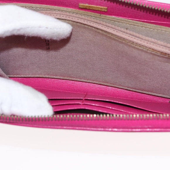 FENDI Zucca Canvas Long Wallet Black Brown Auth 154103