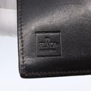 FENDI Zucca Canvas Wallet Black Brown Auth 154104-9