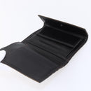 FENDI Zucca Canvas Wallet Black Brown Auth 154104-8