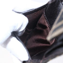 FENDI Zucca Canvas Wallet Black Brown Auth 154104-19