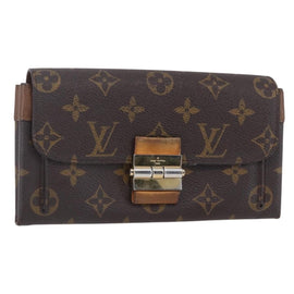 LOUIS VUITTON Monogram Portefeuille Elysee Long Wallet Camel M60361 Auth 154105