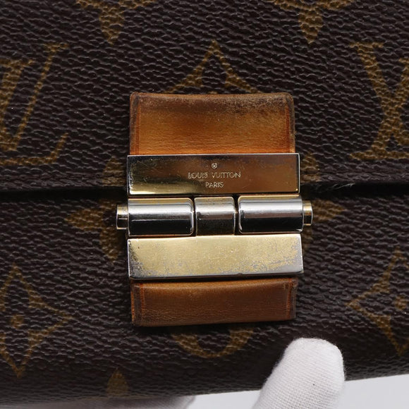 LOUIS VUITTON Monogram Portefeuille Elysee Long Wallet Camel M60361 Auth 154105