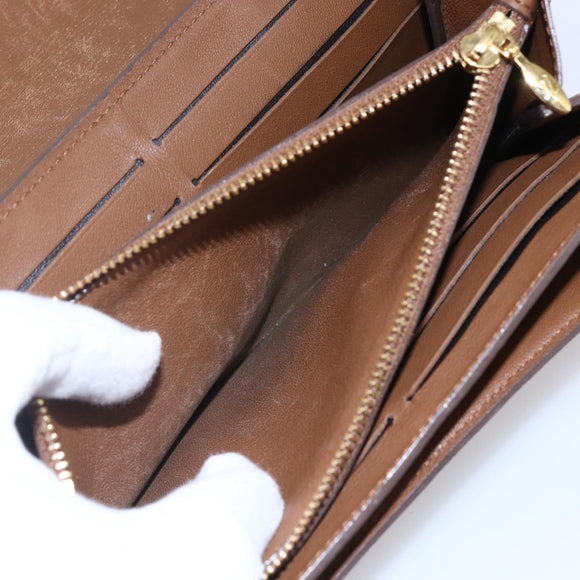 LOUIS VUITTON Monogram Portefeuille Elysee Long Wallet Camel M60361 Auth 154105