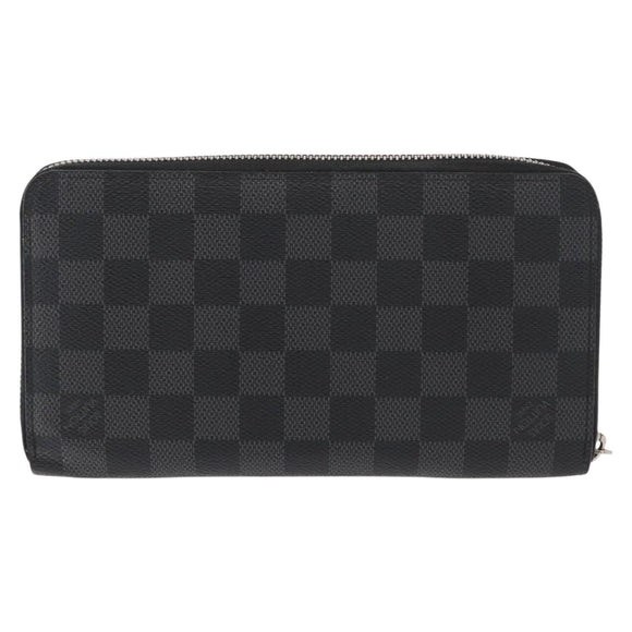 LOUIS VUITTON Damier Graphite Zippy Organizer Trunk & Lock N63182 Auth 154106