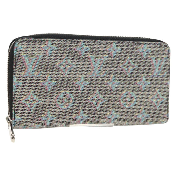 LOUIS VUITTON Monogram LV Pop Zippy Portemonnee Blauw M68662 LV Auth 154107M