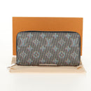 LOUIS VUITTON Monogram LV Pop Zippy Portemonnee Blauw M68662 LV Auth 154107M-12