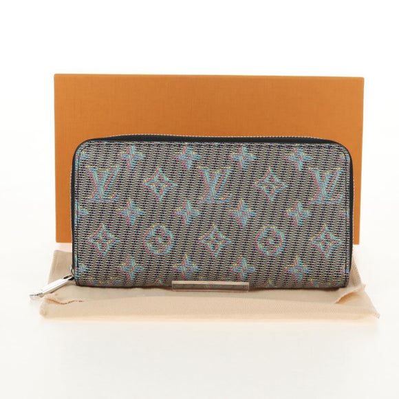 LOUIS VUITTON Monogram LV Pop Zippy Portemonnee Blauw M68662 LV Auth 154107M