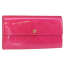 LOUIS VUITTON Vernis Porte MonnaieCredit Wallet Fusha Pink M91236 LV Auth 154108V-1
