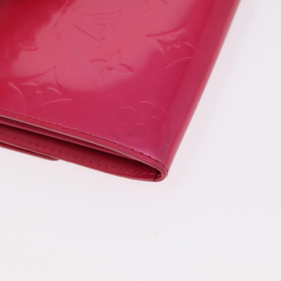 LOUIS VUITTON Vernis Porte MonnaieCredit Wallet Fusha Pink M91236 LV Auth 154108V