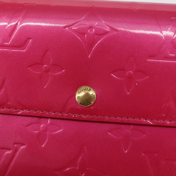 LOUIS VUITTON Vernis Porte MonnaieCredit Wallet Fusha Pink M91236 LV Auth 154108V