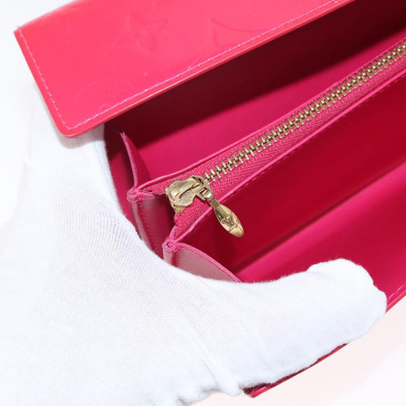 LOUIS VUITTON Vernis Porte MonnaieCredit Wallet Fusha Pink M91236 LV Auth 154108V