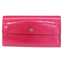 LOUIS VUITTON Vernis Porte MonnaieCredit Wallet Fusha Pink M91236 LV Auth 154108V-2