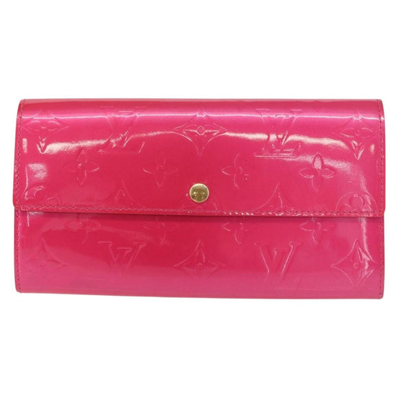 LOUIS VUITTON Vernis Porte MonnaieCredit Wallet Fusha Pink M91236 LV Auth 154108V