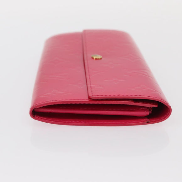 LOUIS VUITTON Vernis Porte MonnaieCredit Wallet Fusha Pink M91236 LV Auth 154108V