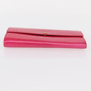 LOUIS VUITTON Vernis Porte MonnaieCredit Wallet Fusha Pink M91236 LV Auth 154108V-7