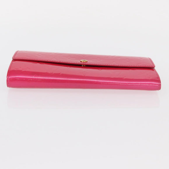 LOUIS VUITTON Vernis Porte MonnaieCredit Wallet Fusha Pink M91236 LV Auth 154108V