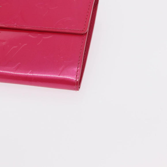 LOUIS VUITTON Vernis Porte MonnaieCredit Wallet Fusha Pink M91236 LV Auth 154108V