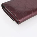 GUCCI GG Canvas Guccissima Lovely Heart Wallet Bordeaux Gold 251861 Auth 154109-16
