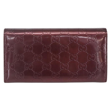 GUCCI GG Canvas Guccissima Lovely Heart Wallet Bordeaux Gold 251861 Auth 154109 - 0