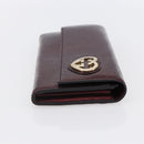 GUCCI GG Canvas Guccissima Lovely Heart Wallet Bordeaux Gold 251861 Auth 154109-4