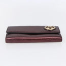 GUCCI GG Canvas Guccissima Lovely Heart Wallet Bordeaux Gold 251861 Auth 154109-6
