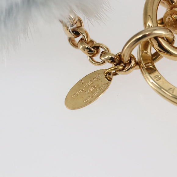 LOUIS VUITTON Porte Cles Vivienne Christmas Ski Charm Blue M67395 Auth 154111SM