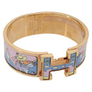 HERMES Click H Bracelet metal Gold Tone FI 02 33 Auth 154113M-1