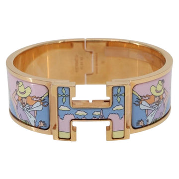 HERMES Click H Bracelet metal Gold Tone FI 02 33 Auth 154113M - 0