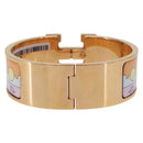 HERMES Click H Bracelet metal Gold Tone FI 02 33 Auth 154113M-3