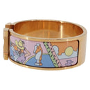 HERMES Click H Bracelet metal Gold Tone FI 02 33 Auth 154113M-4