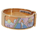 HERMES Click H Bracelet metal Gold Tone FI 02 33 Auth 154113M-6