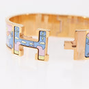 HERMES Click H Bracelet metal Gold Tone FI 02 33 Auth 154113M-9