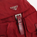 PRADA Backpack Nylon Red Silver Auth 154157-9