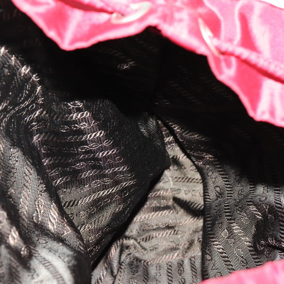 PRADA Backpack Nylon Red Silver Auth 154157