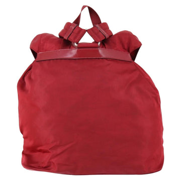 PRADA Backpack Nylon Red Silver Auth 154157 - 0
