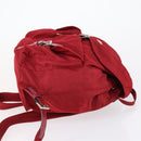 PRADA Backpack Nylon Red Silver Auth 154157-3